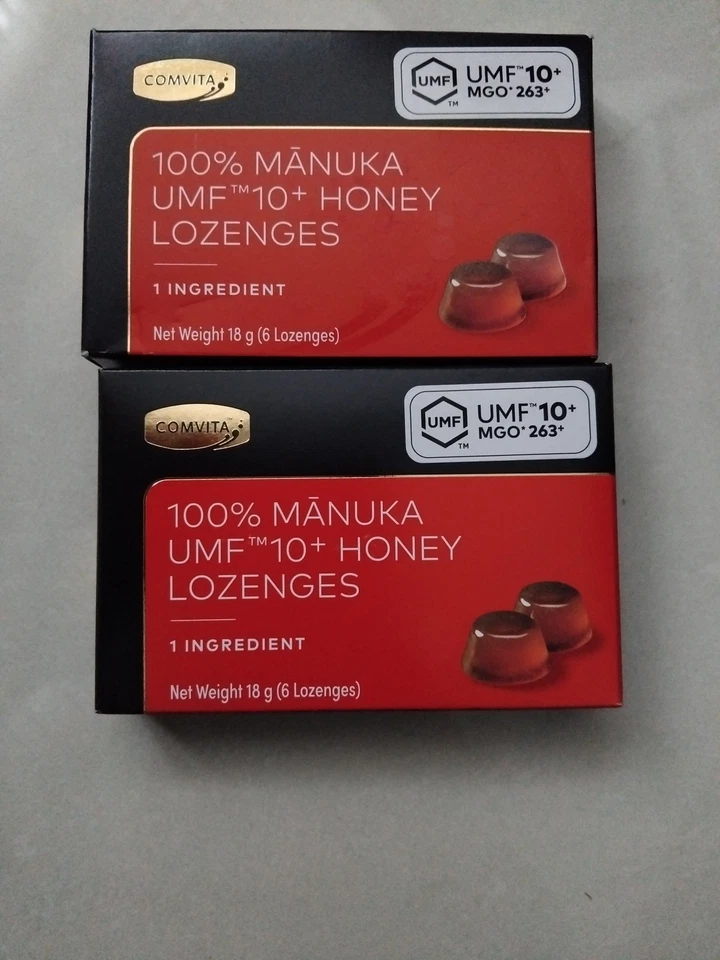 2x Comvita 100% Manuka UMF 10+ Honey 6 Lozenges 18g Exp 11/26