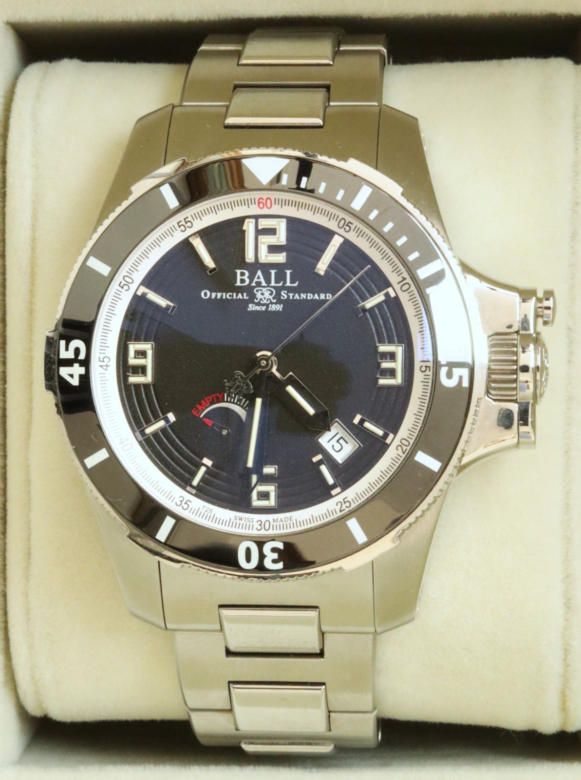 Ball Engineer Hydrocarbon Hunley PM2096B-S1J-BK Automatic Mens Watch w/Box Cards
