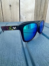 Sodamon Lookie LK7001-C15 The Sun Black Square Sunglasses Blue/green Lens KOREA