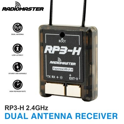 Radiomaster RP3-H 2.4GHz Receiver Dual Antenna  NEXUS Heli Flight Controller