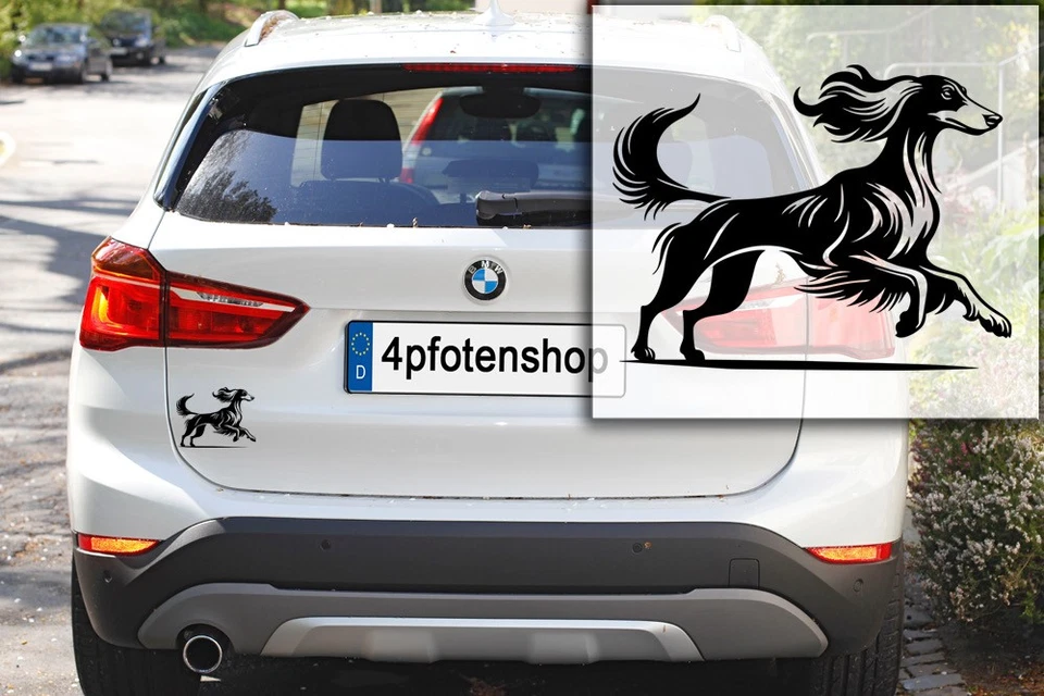 SALUKI Windhund Aufkleber - Saluki Autoaufkleber -Kontur - sticker #80 - Bild 2 von 3