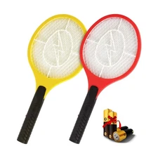 Double Pack Bug Zapper Racket Electric Fly Swatter Mosquito Racket ... Fast Ship
