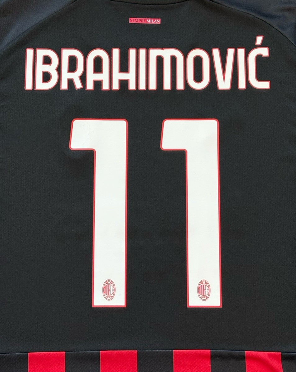 2022/23 AC Milan Home Jersey #11 Ibrahimovic Large Puma Long