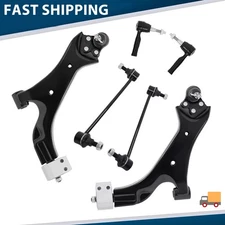 6pc Front Lower Control Arms Tie Rod Ends Kit For Equinox/ Terrain 2010-2017