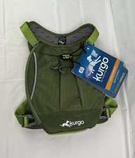 New Kurgo Cascade DOG HARNESS BACKPACK Small Green Hiking Pack NWT