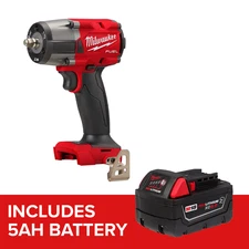 Milwaukee 2960-20 M18 FUEL 3/8" Mid-Torque Impact Wrench + 5ah Battery