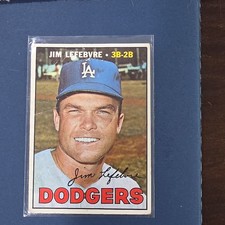 Topps 1967 Jim Lefebvre Los Angeles Dodgers #260 Rookie Base Set Card. rookie card picture