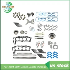 New Fit For 2004 05-07 Dodge Jeep 4.7L Timing Chain Kit Head Gasket bolts Set