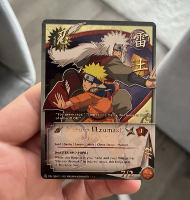 Naruto Collectible Card Game Ccg Card - Naruto & Jiraiya English 204 (2002)