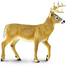 Whitetail Buck 6" Figure - Hand Painted Collectible Deer Toy - Safari Ltd 113589