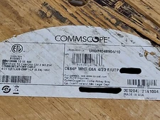 Commscope CS44P Cat6A F/UTP Shielded Network Ethernet 10G Cable CMP White /50ft