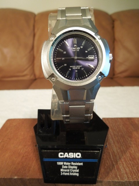 Casio Quartz Water Resist 100m Mtp-3036 Blue Dial Wrist Watch Working for  sale online | eBay