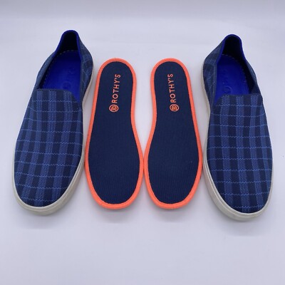 Rothy\'s The Sneaker Retired Indigo Gingham Slip On Shoes Rothy main image 3