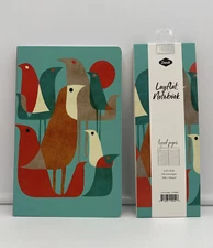 Denik Lay Flat Notebook Flock Of Birds Design 144 Lined Pages 5.25x8.25 NEW!