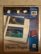 Avery 13406 Landscape Photo Pages 4  x 6  size 4 per page 10 pages PP46H-10 3ring