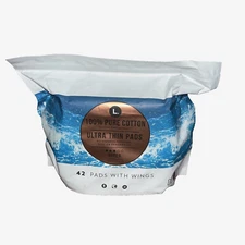 L. Chlorine Free Ultra Thin Super Sanitary Napkins With Wings 42 Pads Cotton