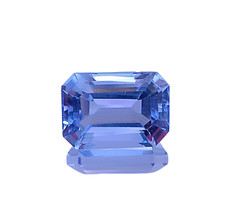 10 Ct Namibian Natural Blue Jeremejevite Emerald Cut Certified Treated Gemstone