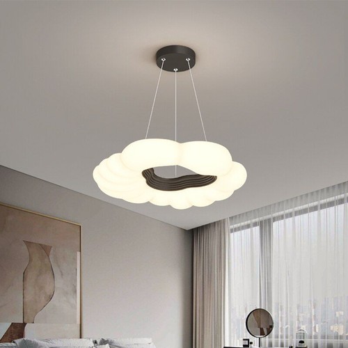 LED Chandelier Ring With Remote Control Dimming Lamp Hanging Ceiling Pendant New - Picture 2 of 14
