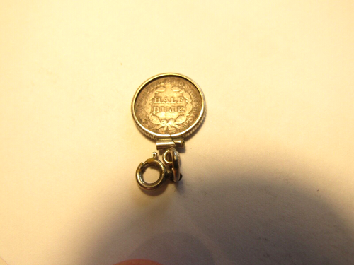 1847 MEZZO CENTESIMO, CIONDOLO ORIGINALE PERIODO COLLANA CIONDOLO - Foto 4 di 4