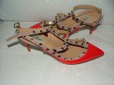 NEW WOB VALENTINO GARAVANI ROCKSTUD SIZE 39 9 CAGED PUMP PATENT LEATHER #365