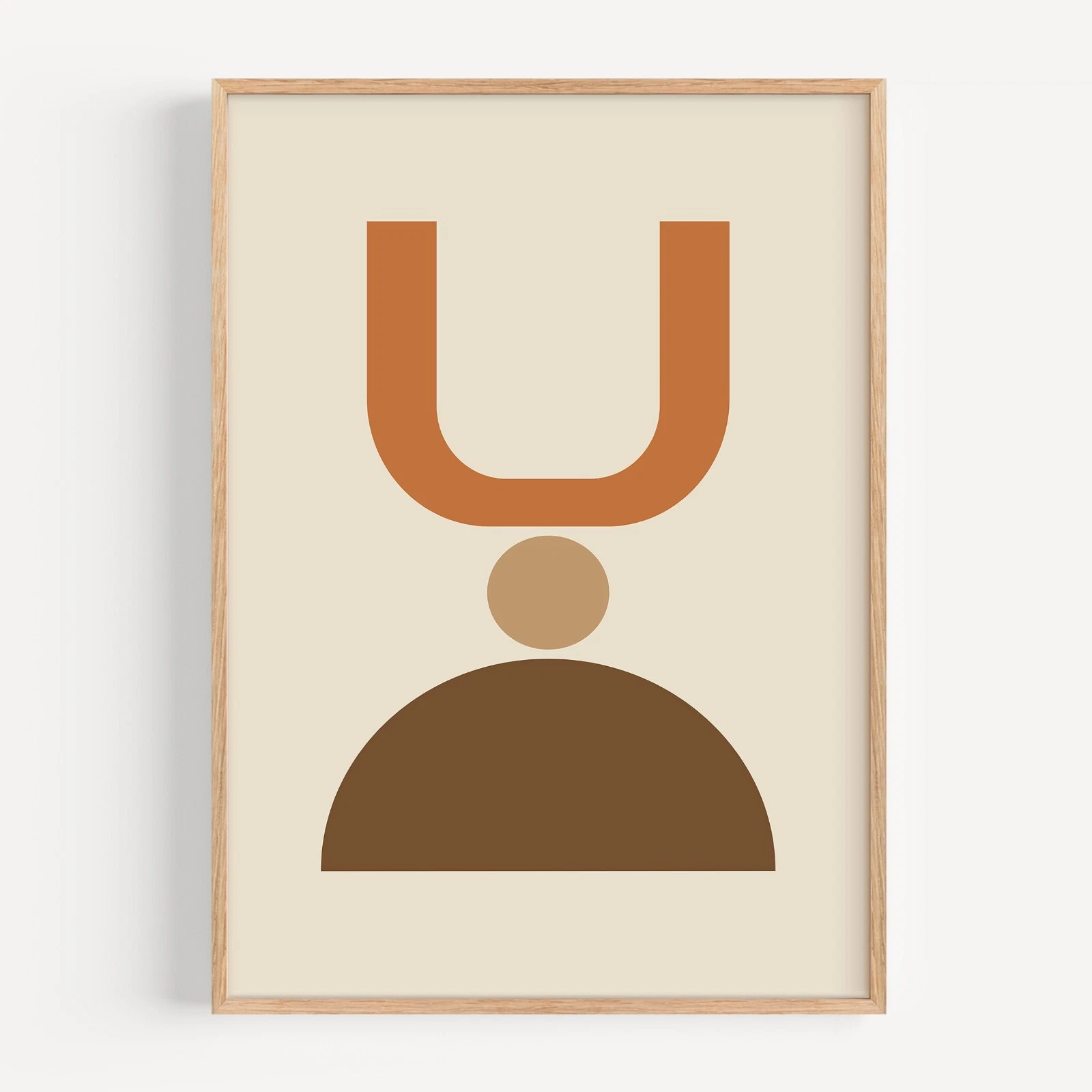 Boho Abstract Terracotta Modern Minimalist Wall Art Poster Print 17.18