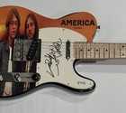 AMERICA BAND SIGNED CUSTOM HOMECOMING GUITAR DEWEY BUNNELL GERRY BECKLEY PSA COA — photo 2