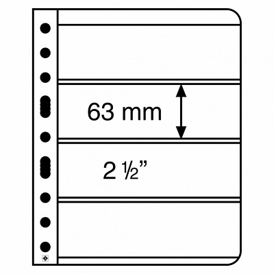 Lighthouse VARIO 4-Pocket Double-Sided Stock Sheet Protector Pages - Size 4S For Card Collection