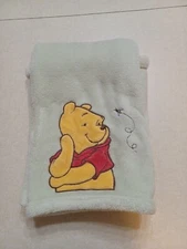 Winnie The Pooh Baby Blanket Green Fleece Bumblebee Kidsline