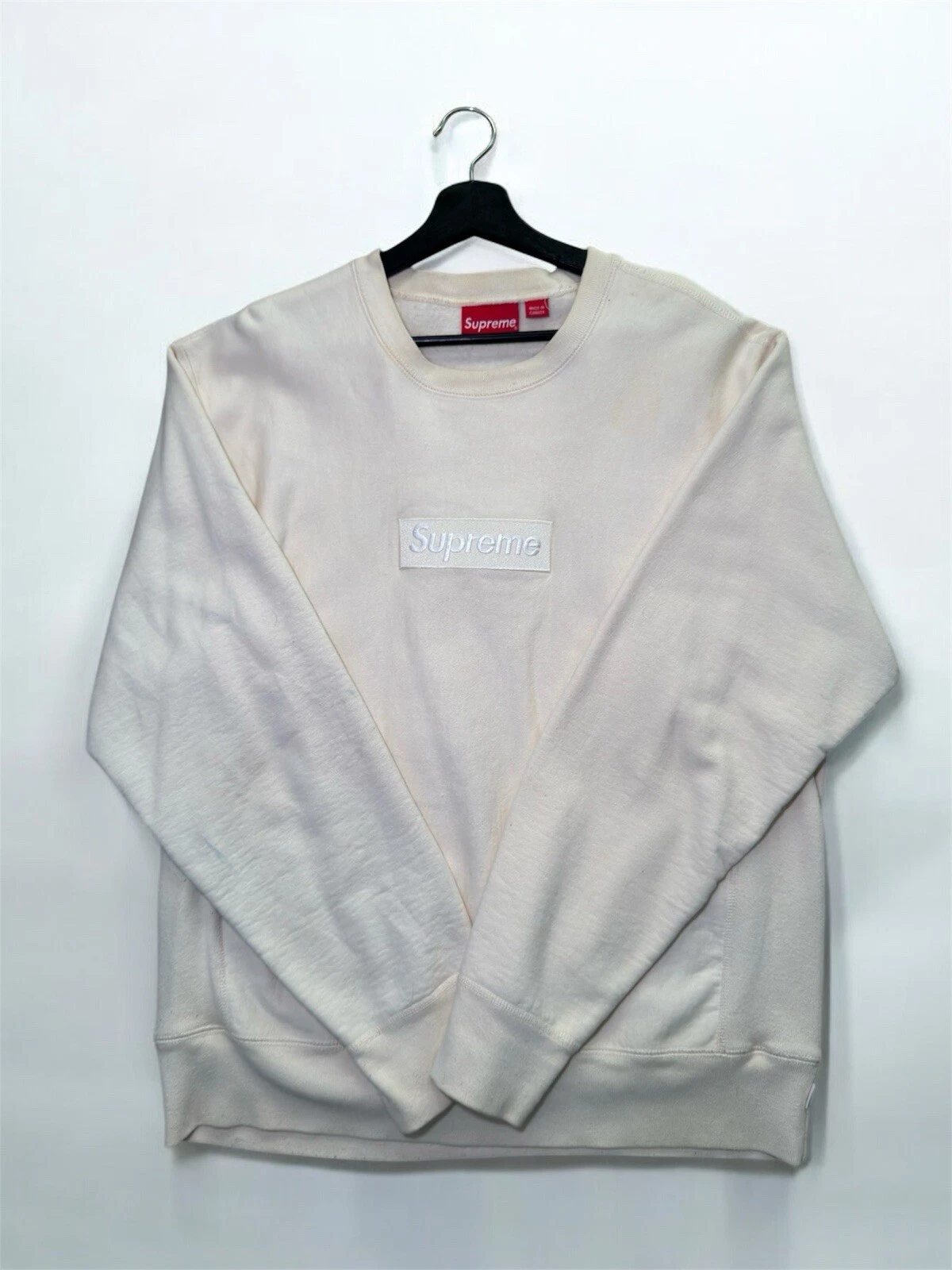 Col rond logo Supreme Box (FW18) naturel taille L