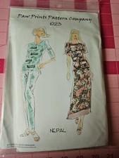 Patrón Estampado de Patas 1023 Nepal Túnica Top Falda Pantalón XS S M L XL 2X 3X 4X 5X UC FF