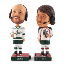 Vtg Houston Aeros Dean And Rog Bobbleheads AHL / IHL Hockey Texas