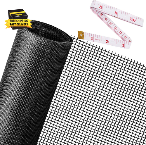 Replacement Window Screens, 48X118 Inch Durable Window Screen Mesh for Patio Por