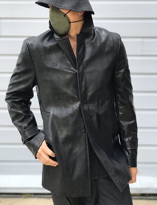 CoSTUME NATIONAL HOMME Vegan Leather Jacket Made in Italy Black