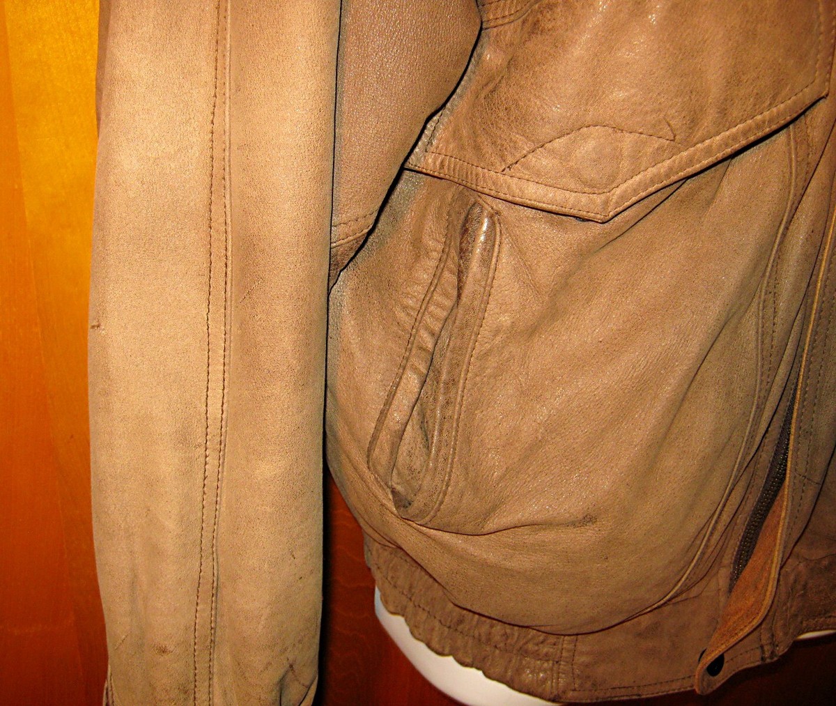 Vintage 1990s Mirage MENS BROWN LEATHER BOMBER JACKET Sz M | eBay