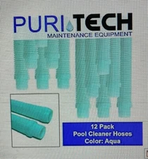 PuriTech Pool Cleaner Hose (Kreepy Krauly Barracuda etc)  1.5in diameter,  12 pk