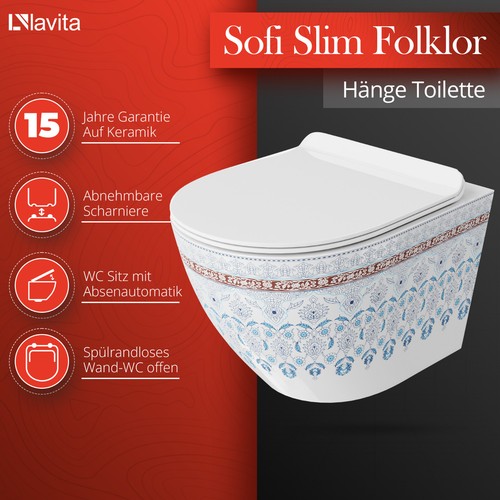 GROHE Vorwandelement Solido + Wand WC Sofi Slim Folklor + Knopf Set - Bild 2 von 29