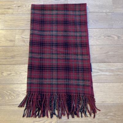 Ralph Lauren Women Scarf Wool 100 Check Muffler 75X140Cm Limited Edition  VHTF Ra