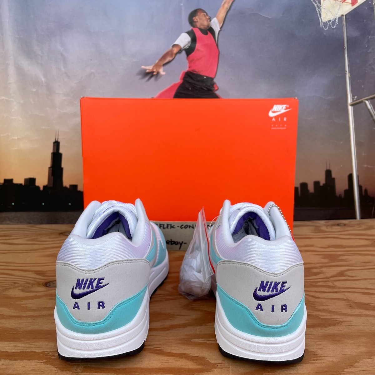 DS NIKE AIR MAX 1 ANNIVERSARY AQUA 908375 105 2017 US 10 NIB  display picture 1