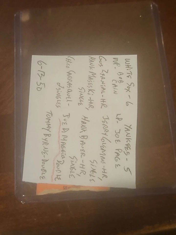 joe dimaggio hit game played ticket stub new york yankees 1950 hall of fame - Image 2 of 2