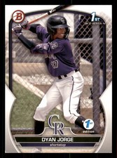 Dyan Jorge 2023 Bowman 1st Edition #BPPF-22 Colorado Rockies