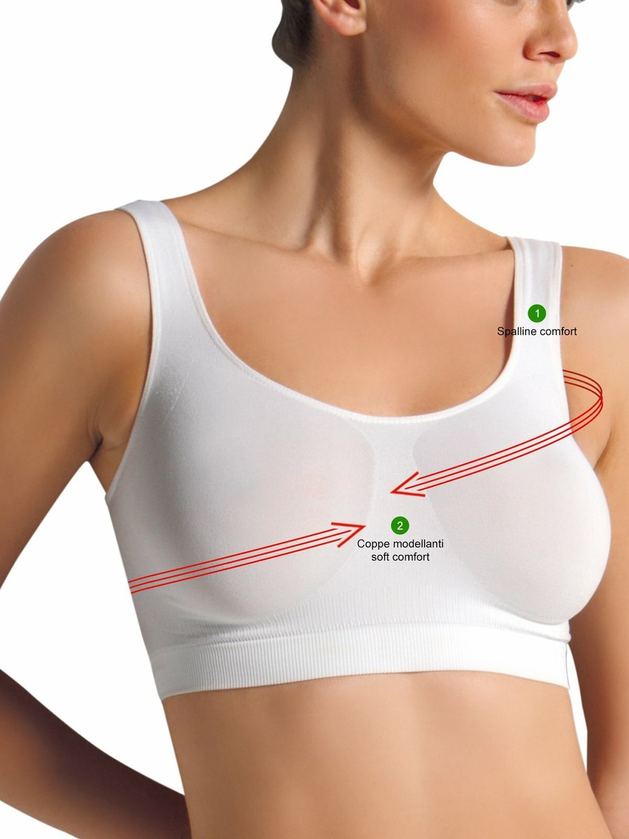 SENSÌ Reggiseno Modellante Donna Spalla Larga Senza Cuciture