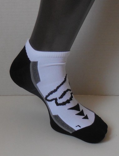Fox Racing Perf No Show Socks 3 Pack Men FLO Yellow/Black/White/Grey L/XL 11-13 - Picture 4 of 10