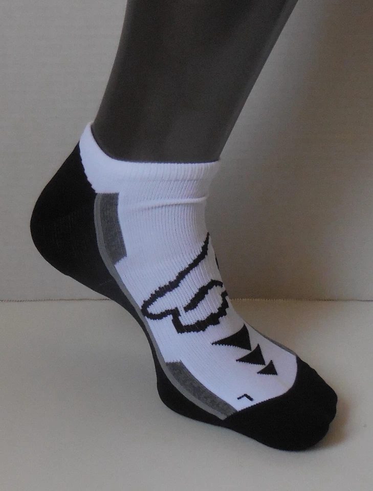 Fox Racing Perf No Show Socks 3 Pack Men FLO Yellow/Black/White/Grey L/XL 11-13 - Image 4 of 4