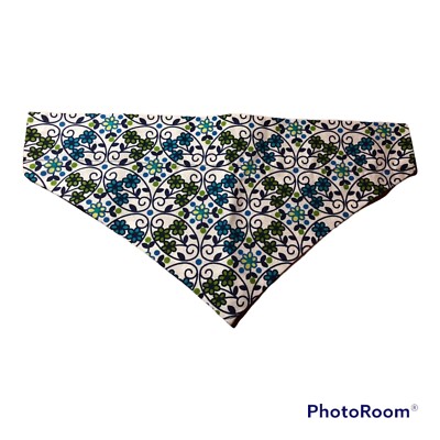 Dog Collar Bandana Blue Purple Flowers XXL 1623 | eBay