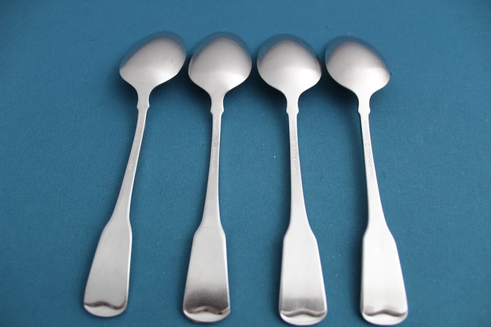 4 Teaspoons Oneida AMERICAN COLONIAL CUBE Satin Stainless 6" - Image 4 of 4