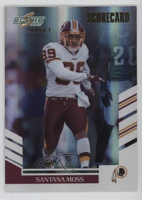 2007 Score Select Scorecard 27/100 Santana Moss #28 1dm4
