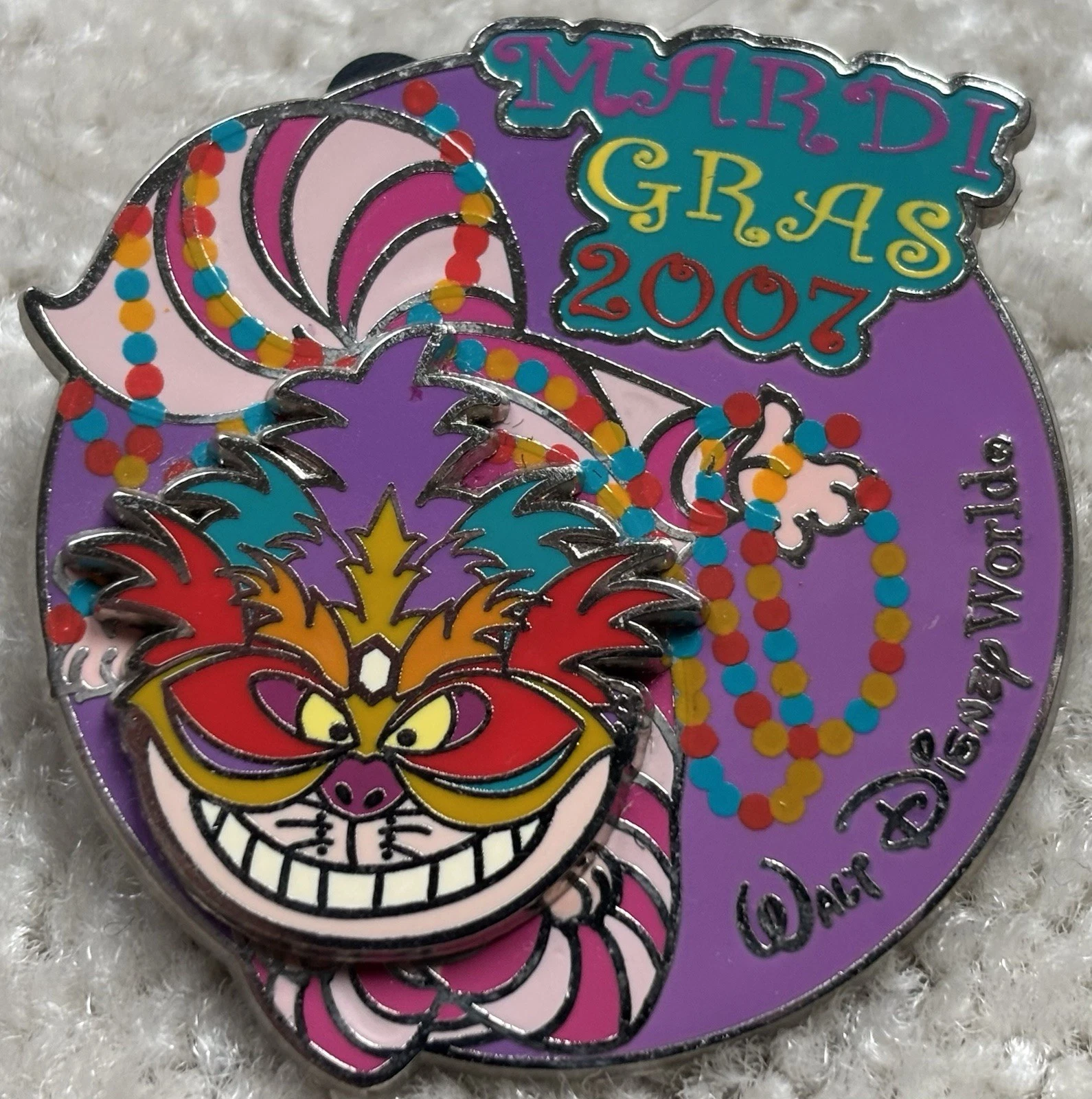 Disney Cheshire Cat 2007 Mardi Gras Pin LE 2000 New Orleans Disney World WDW