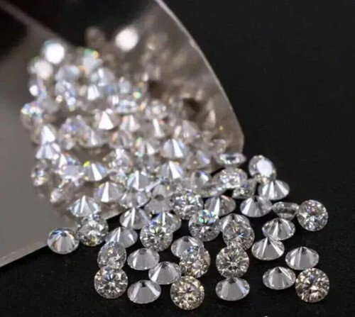 Certified 1 mm Round Cut CVD Diamond J Color VS1 Clarity 100 Pcs Diamond Lot - Picture 1 of 8