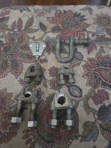 Lot Of 4 Wire Rope Clamps + Bonus Items