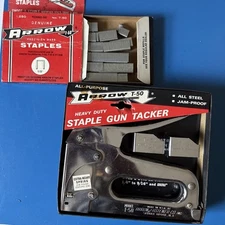 Arrow T50 Pro Heavy Duty Staple Gun. With A Partial Box of 1/2” Staples